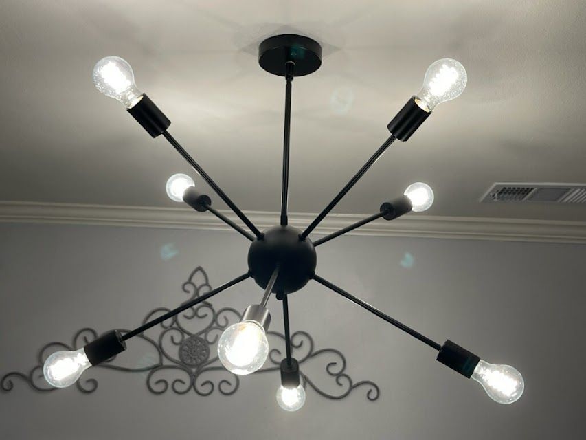 Finished residential lighting installation completed by Cox Electric.